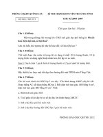 Đề thi chọn đội tuyển GVDG tỉnh