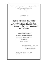 Một số biện pháp hoàn thiện hệ thống phân phối máy tính xách tay HP tại chi nhánh công ty TNHH phân phối FPT Thành phố Hồ Chí Minh
