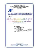 Quản lý kinh doanh bán hàng laptop, linh kiện máy tính