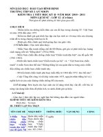 Kiểm tra 1 tiết HKII có ma trận