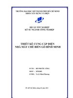 Thiết kế cung cấp điện nhà máy chế biến gỗ Bình Minh