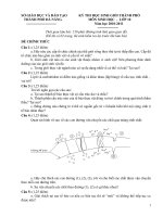 ĐỀ THI HSG THÀNH PHỐ ĐÀ NẴNG NĂM HỌC 2010 - 2011