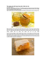 Tác dụng của mật ong trong việc chăm sóc da