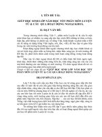 Sáng kiến kinh nghiệm giúp học sinh lớp 5 học tốt phần môn luyện từ và câu qua hoạt động ngoại khóa