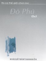 THƠ ĐỖ PHỦ NHÀ XUẤT BẢN THANH NIÊN