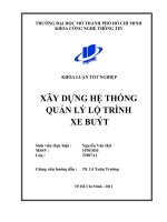 Xây dựng hệ thống quản lý lộ trình xe buýt