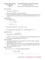 Đề và ĐA thi thử ĐH lần II môn Toán 2011 THPT chuyên Lê Quý Đôn
