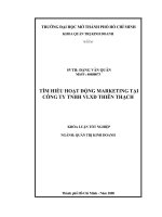 Tìm hiểu hoạt động marketing tại công ty TNHH vật liệu xây dựng Thiên Thạch