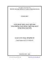 Giải pháp thúc đẩy tiến độ giải phóng mặt bằng trên địa bàn tỉnh Thái Nguyên
