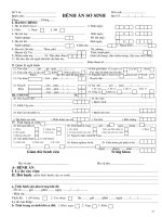 Mẫu bệnh án SSinh