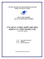 Ứng dụng vi điều khiển 8051 điều khiển các thiết bị điện nhà