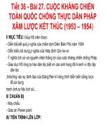 CUỘC KHÁNG CHIẾN TOÀN QUỐC CHỐNG THỰC DÂN PHÁP KẾT THÚC(1953-1954)