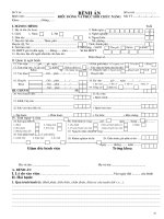 Mẫu bệnh án ĐD và Phục HCN