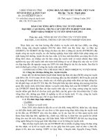 Hướng dẫn công tác tuyển sinh ĐH, CĐ năm 2011