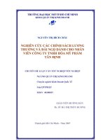 Nghiên cứu các chính sách lương thưởng và đãi ngộ dành cho nhân viên công ty TNHH hóa mỹ phẩm Tân Định