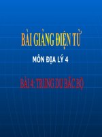 BÀI 4 TRUNG DU BẮC BỘ