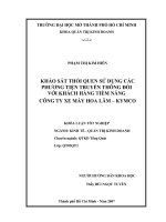 Khảo sát thói quen sử dụng các phương tiện truyền thông đối với khách hàng tiềm năng công ty xe máy Hoa Lâm