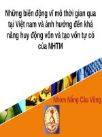 Những biến động vĩ mô thời gian qua tại Việt nam và ảnh hưởng đến khả năng huy động vốn và tạo vốn tự có của NHTM