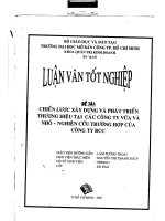 Chiến lược xây dựng và phát triển thương hiệu tại các công ty vừa và nhỏ-nghiên cứu trường hợp của công ty BCC