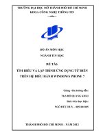 Tìm hiểu và lập trình ứng dụng từ điển trên hệ điều hành windows phone 7