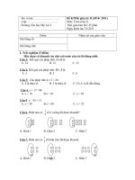 ĐỀ KIỂM TRA GHKII TOÁN 2 - HDC 2010 - 2011