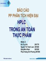 Powerpoint HPLC - MS TRONG AN TOÀN THỰC PHẨM