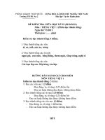 ĐỀ KIỂM TRA GHKII TV1(ĐỌC THÀNH TIẾNG) -HDC 2010 - 2011