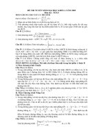ĐỀ VÀ ĐÁP ÁN ĐẠI HỌC KHỐI A 2009