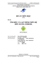 Tìm hiểu và lập trình trên hệ điều hành Android