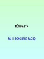 BÀI 11 ĐỒNG BẰNG BẮC BỘ