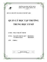 Quản lý học tập trường trung học cơ sở