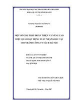 Một số giải pháp hoàn thiện và nâng cao hiệu quả hoạt động xuất nhập khẩu tại chi nhánh công ty sách Hà Nội