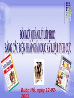 ĐỔI MỚI PHƯƠNG PHÁP GIÁO DỤC KỈ LUẬT  TÍCH CỰC