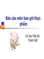 yêu cầu của bao bì
