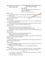 Đề thi chọn HSG Quốc gia 2011 môn địa lý