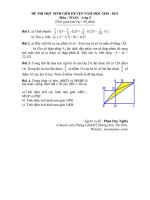 Đề & Đáp án HSG huyện Toán 5 năm 2011