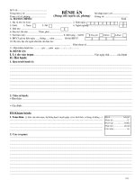 Mẫu bệnh án Dùng cho tuyến