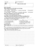 Đề kiểm tra địa lí 6 tiết 28