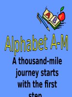 THE ENGLISH ALPHABET - LETTERS A-M