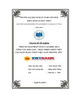 Một số giải pháp nâng cao hiệu quả công tác đào tạo - phát triển nhân viên tại Ngân hàng TMCP Việt Nam Thương Tín