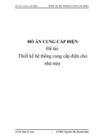 Đồ án Cung cấp điện Thiết kế hệ thống cung cấp điện cho nhà máy