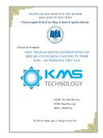Thực trạng và một số giải pháp nâng cao hiệu quả tuyển dụng tại Công ty TNHH KMS  Technology Việt Nam  Chuyên đề tốt nghiệp TP.HCM  Trường Đại Học Kinh Tế