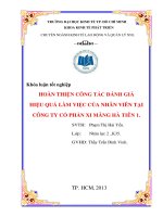 Hoàn thiện công tác hiệu quả lam việc của nhân viên tại Công ty cổ phần xi măng Hà Tiên 1  (Chuyên đề tốt nghiệp  Phạm Thị Hải Yến  Trường Đại Học Kinh Tế, 2013)