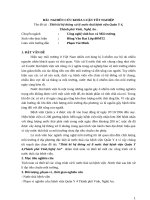 luận văn kỹ thuật môi trường Thiết kế hệ thống xử lí nước thải bệnh viện Quân Y 4,Thành phố Vinh,Nghệ An