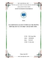 Xác định bảng giá đất ở theo giá thị trường trên địa bàn xã Tân Hiệp - huyện Hóc môn (Chuyên đề tốt nghiệp  Trường Đại Học Kinh Tế, 2013)