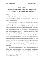 MỘT SỐ KINH NGHIỆM DẠY PHẦN LUYỆN NÓI PHÂN MÔN HỌC VẦN Ở LỚP 1A1 TRƯỜNG TIỂU HỌC TÂN PHƯỚC A