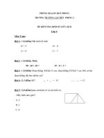 Đề KTDK môn Tiếng việt  1,2,3,4,5