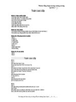 tổng hợp đề thi toán cao cấp