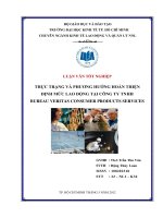 Thực trạng và phương hướng hoàn thiện định mức lao động tại công ty TNHH Bureau Vertas Consumer Product Services