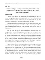 NÂNG CAO KẾT QUẢ HỌC TẬP BÀI KIM LOẠI KIỀM THỔ VÀ HỢP CHẤT Ở LỚP 12C4 TRƯỜNG THPT NGUYỄN TRUNG TRỰC BẰNG NHỮNG THÍ NGHIỆM VUI